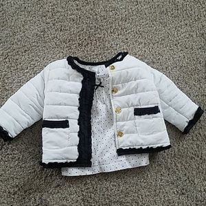 Coat with long sleeve shirt